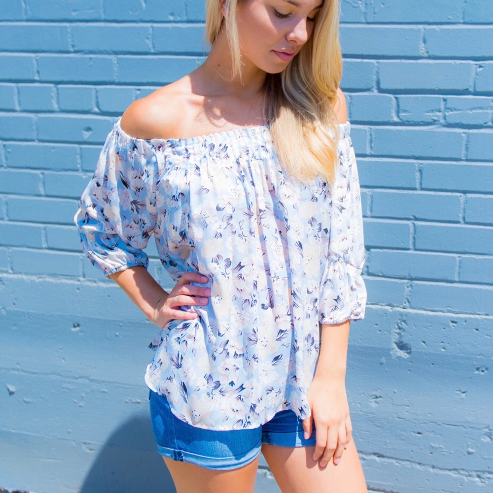 NWT- Floral off the Shoulder top